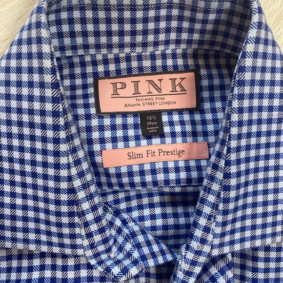 Thomas Pink Slim Fit Prestige shirt blue and white - Picture 6 of 8